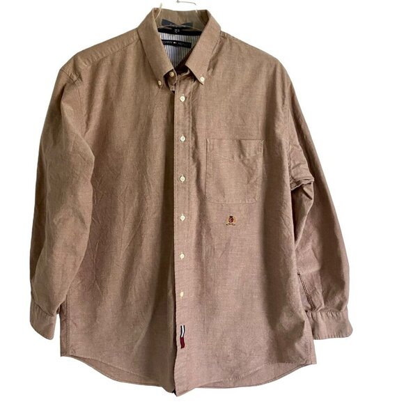 Vintage Tommy Hilfiger Original Oxford Long Sleeve Button Down Shirt Men's Large - Picture 1 of 10
